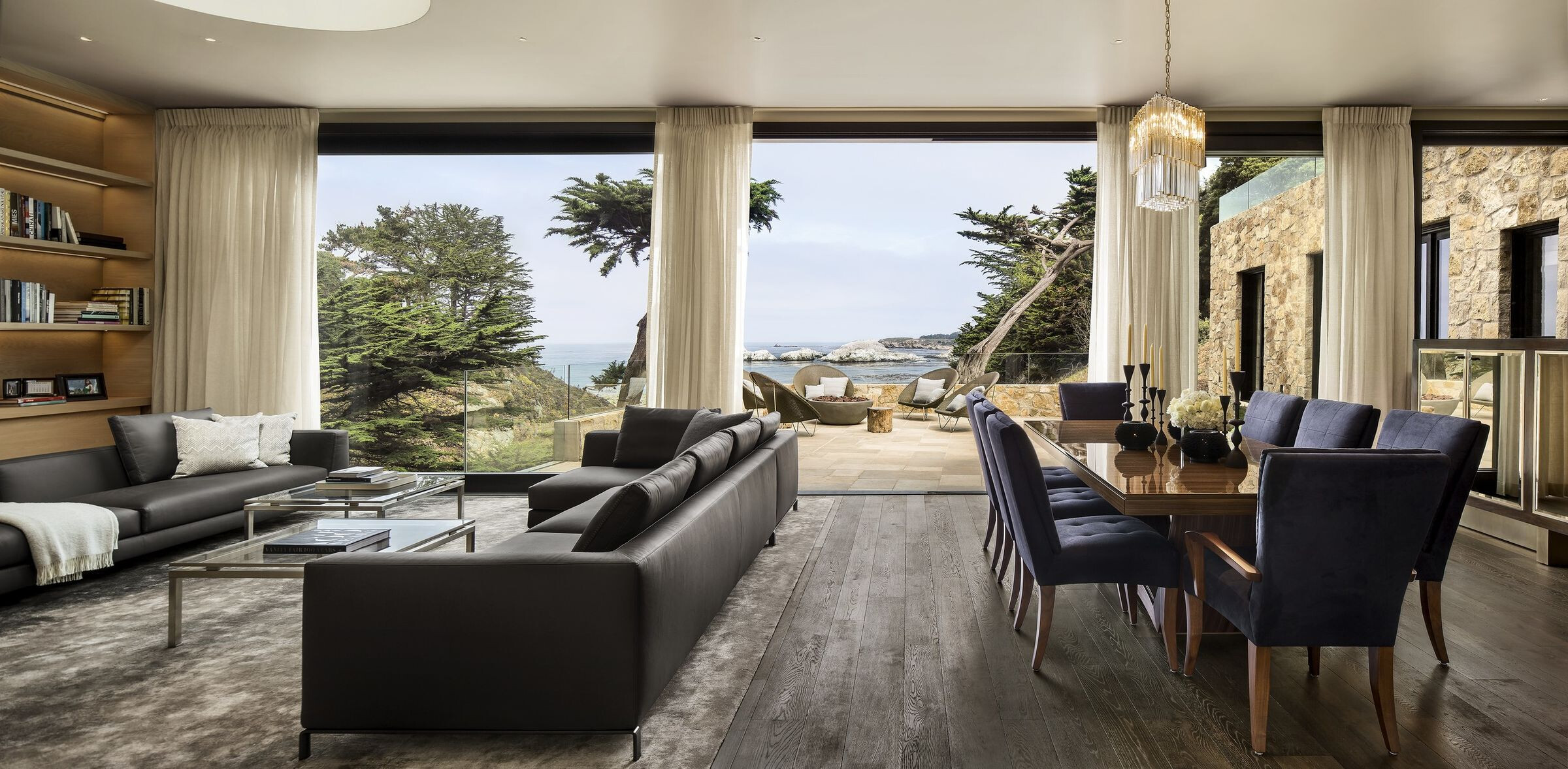 加州悬崖之上的绿色住宅-40