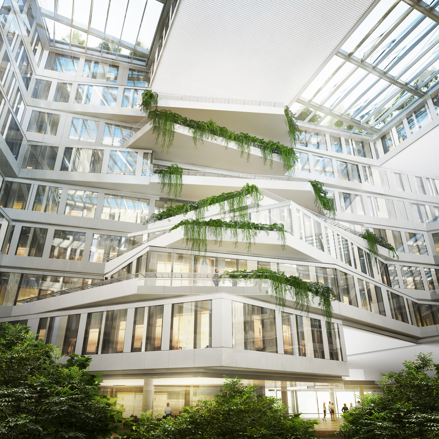 巴黎 Bridge 办公空间——绿色室内城市-10