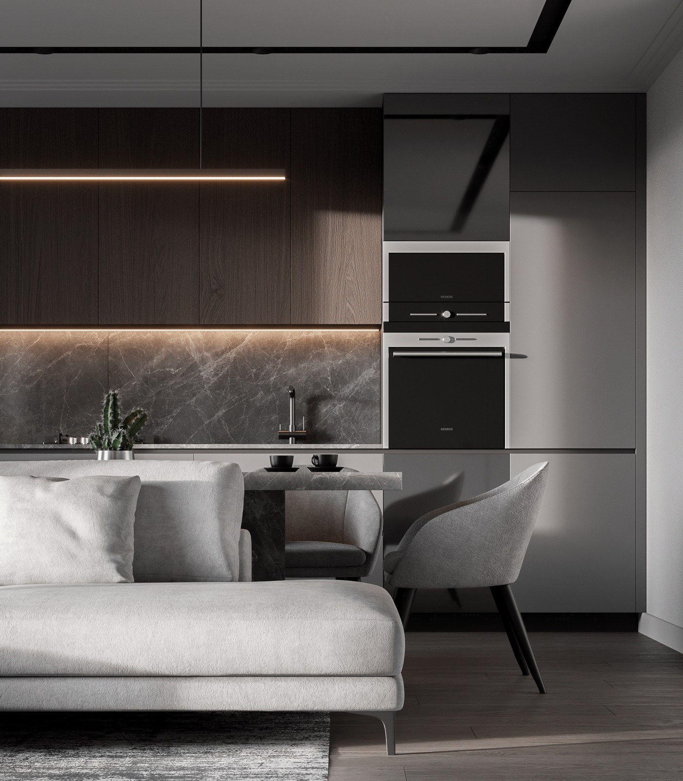 59㎡简约风小空间公寓设计 既舒适又精致！-3