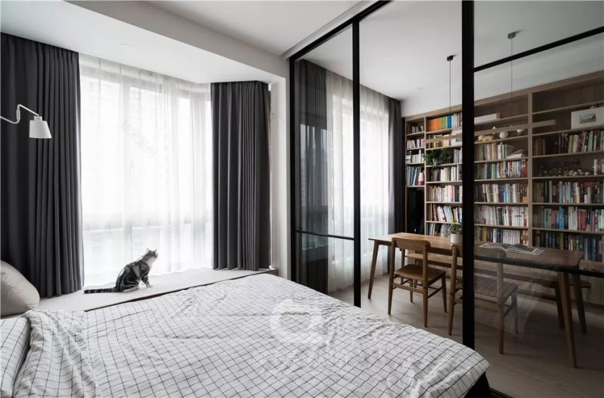 60 平全通透日式一居 | 书房 C 位,猫奴的天堂-83