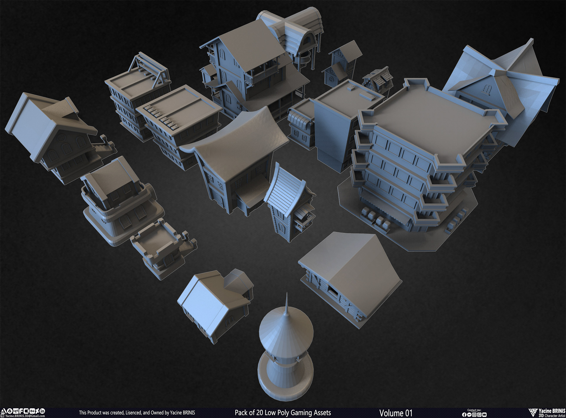20 个低多边形游戏资产包丨Yacine BRINIS-26