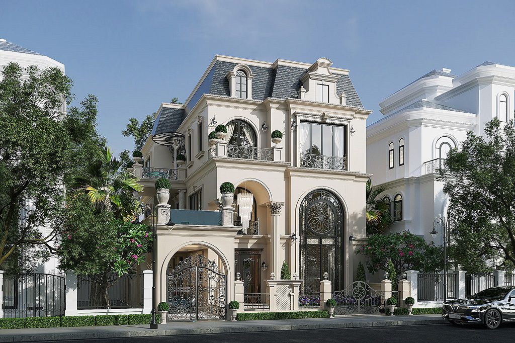 3层新古典9米门面独栋别墅设计丨越南丨Kiến Trúc Nhà Việt Phong Thuỷ-22