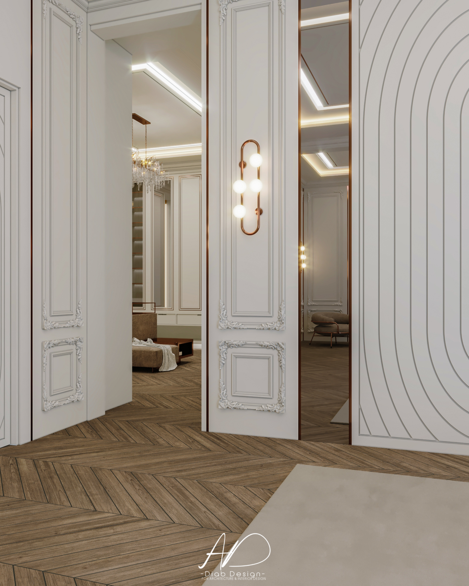 豪华与优雅主卧丨ahdgfx,studiodiabdesign-10