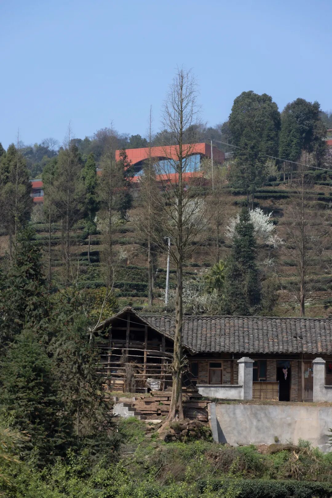 红砂岩建筑，丹棱老峨山居度假酒店-22