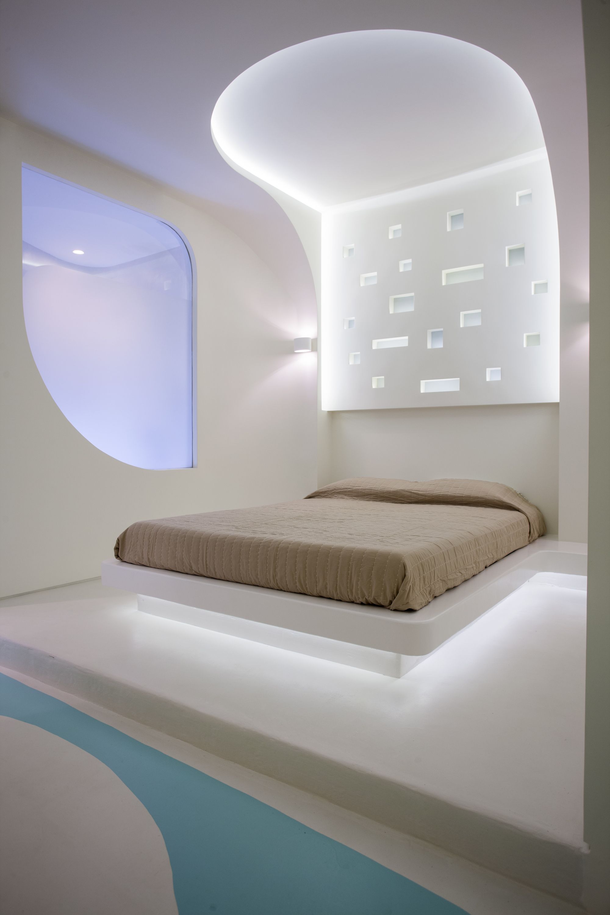 火山岛上的现代洞穴酒店-22