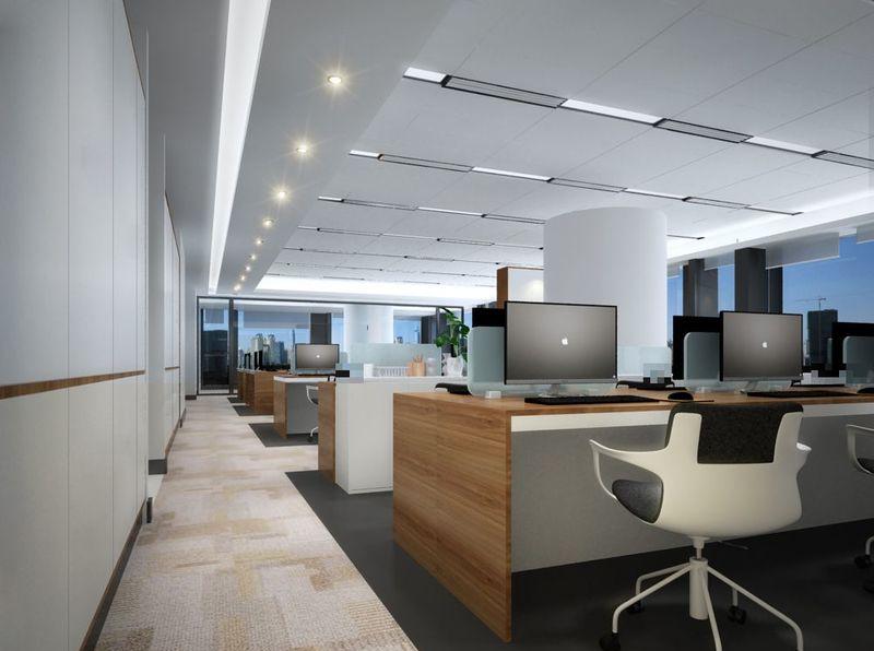 广州力昇互联网金融信息服务有限公司现代简约办公室设计-5