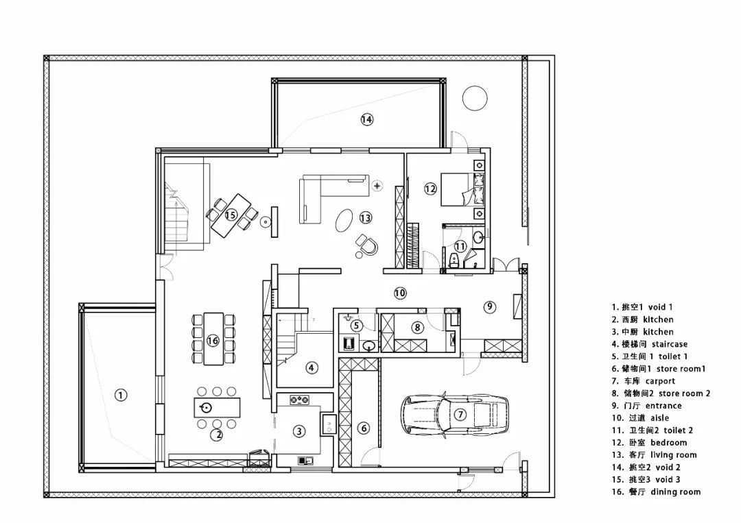 北京顺义“内外共生”别墅 | 打破 LDK 格局，实现空间自由与宁静-202