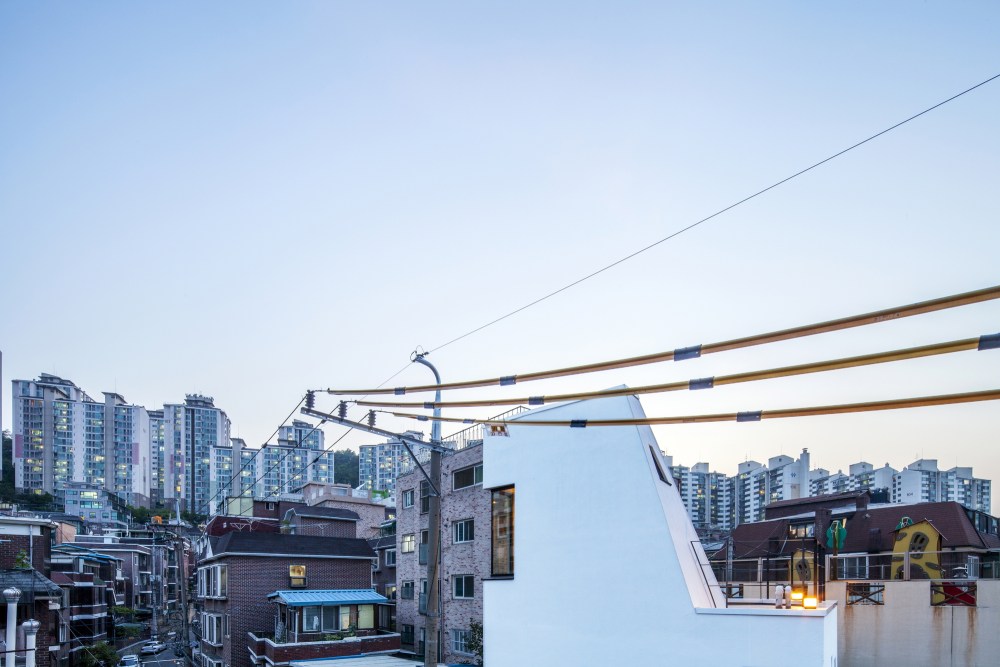 首尔“裂缝”之家 | 小地块中的大空间设计-55