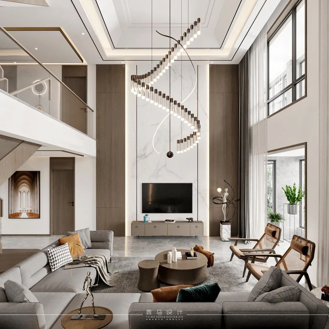 简约新中式的淡雅脱俗养老新宅丨青马别墅空间设计-60