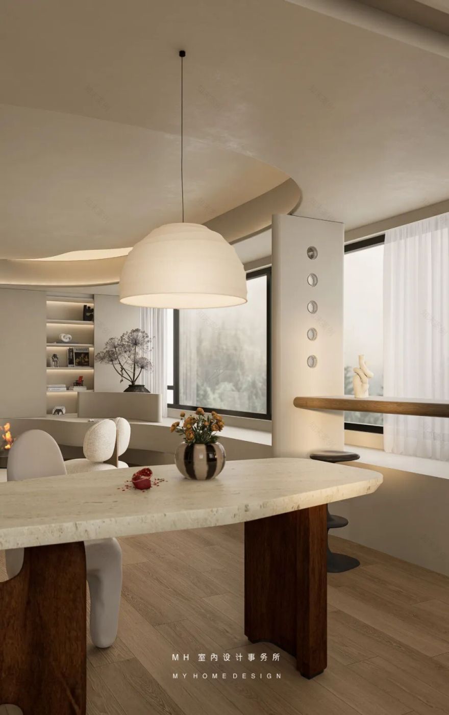 【首发】MH设计新作:流动的诗▏解构空间-32