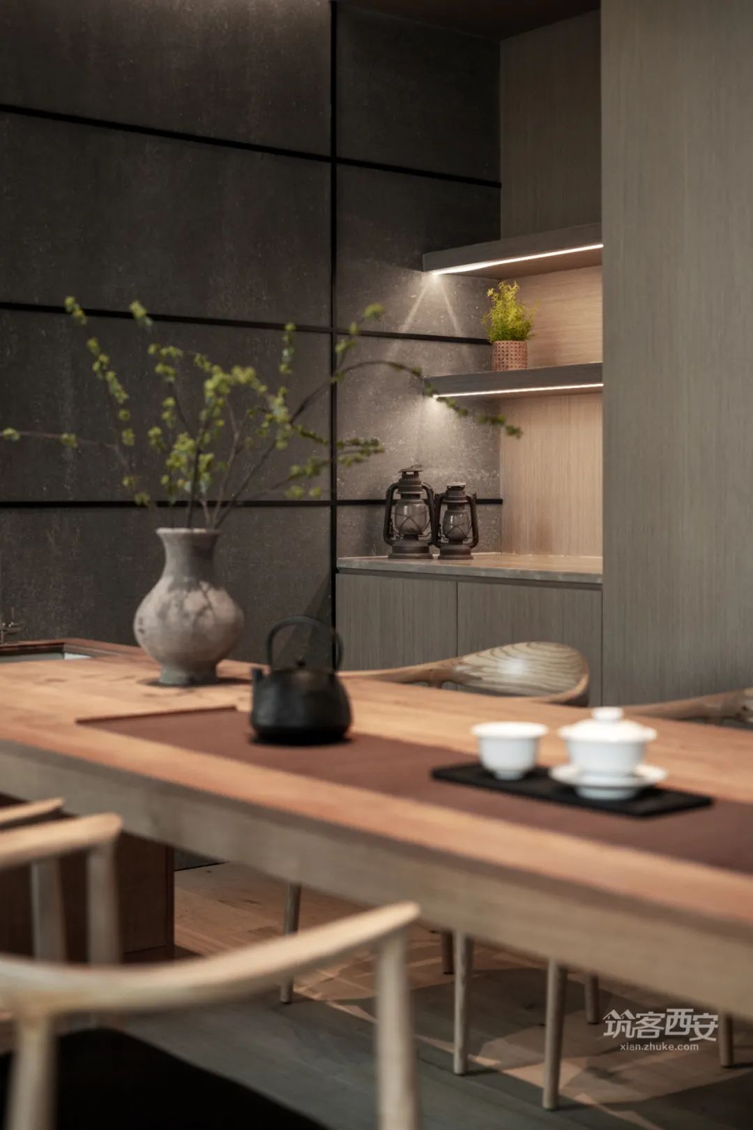 观想设计·蔡飞 | 西安茶空间 | 新旧融合,静谧清雅的茶文化体验-58