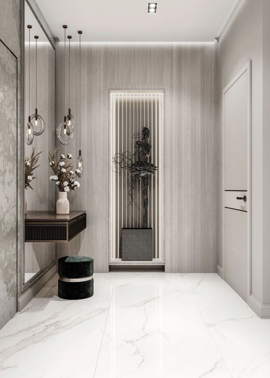 现代简约玄关设计-53