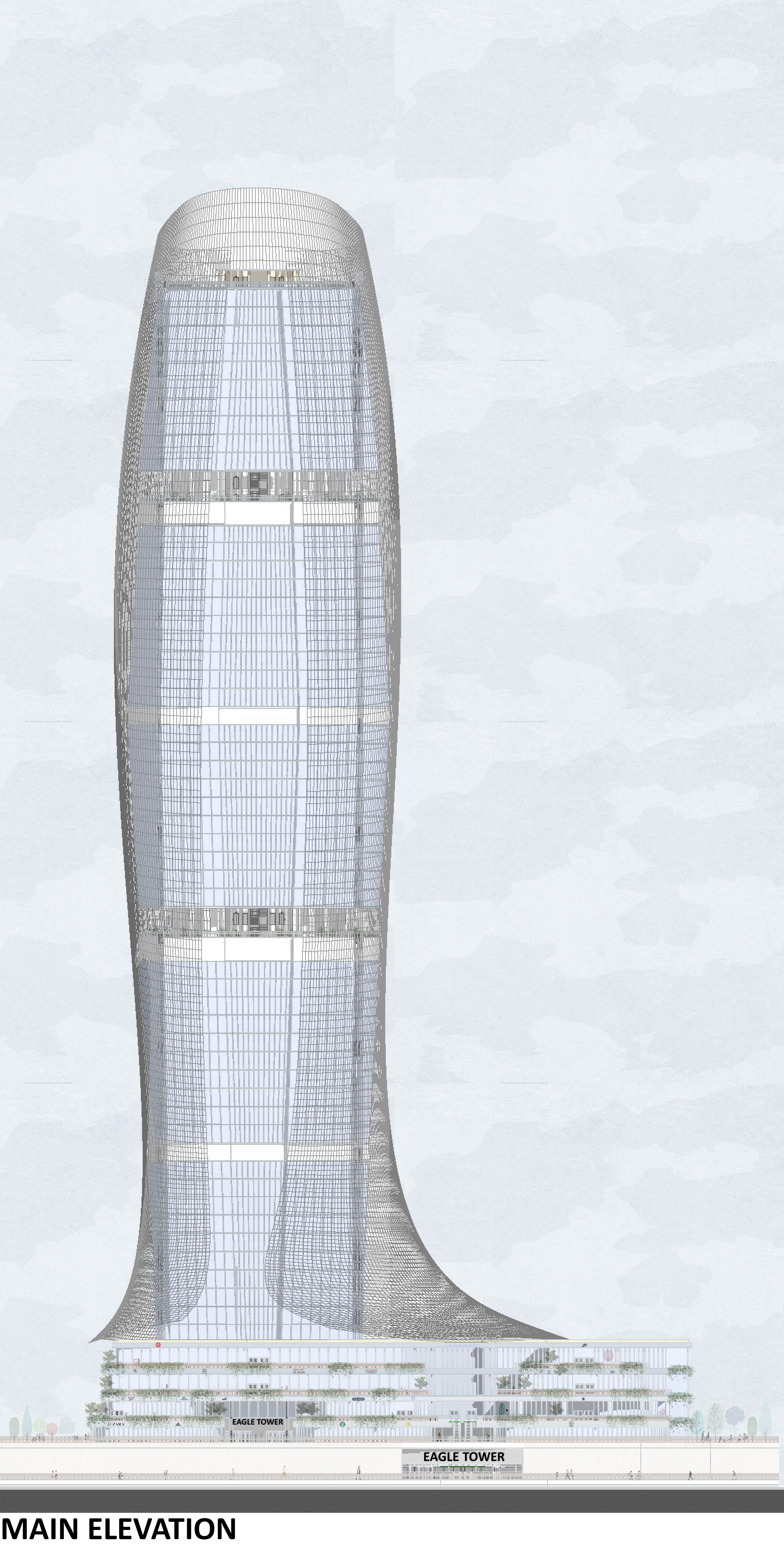 鹰标志性大厦丨埃及开罗丨Helwan University 建筑系-19