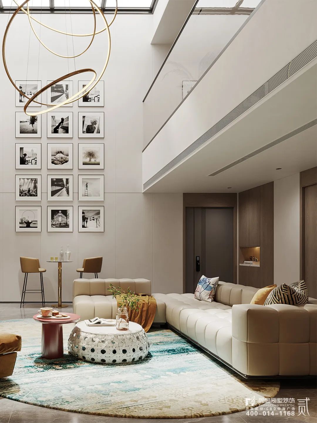 云河玉陛 x 尚层作品 | 300㎡现代简约住宅，探索生活，向心而居！-5