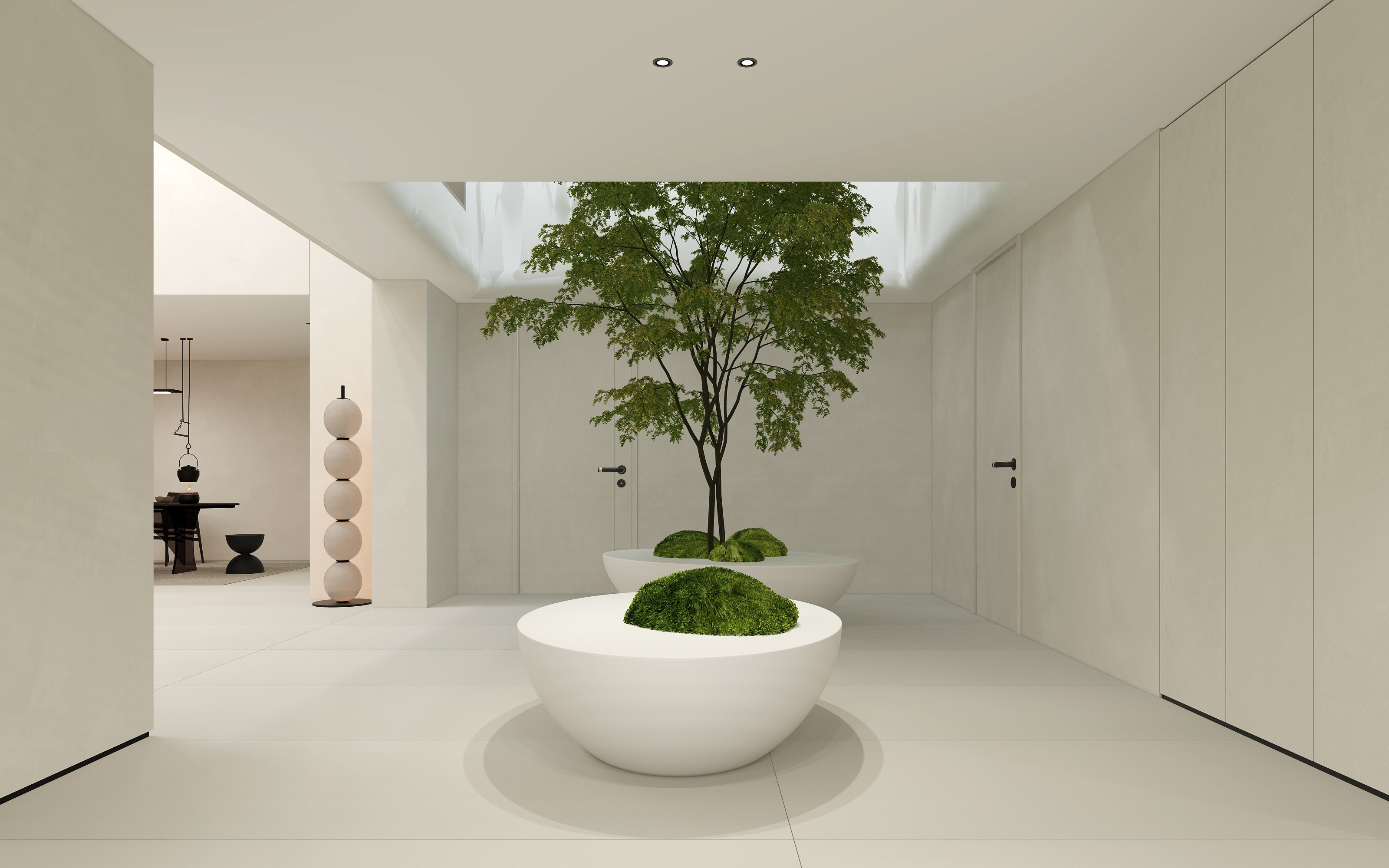 极简奶油风别墅地下室-2