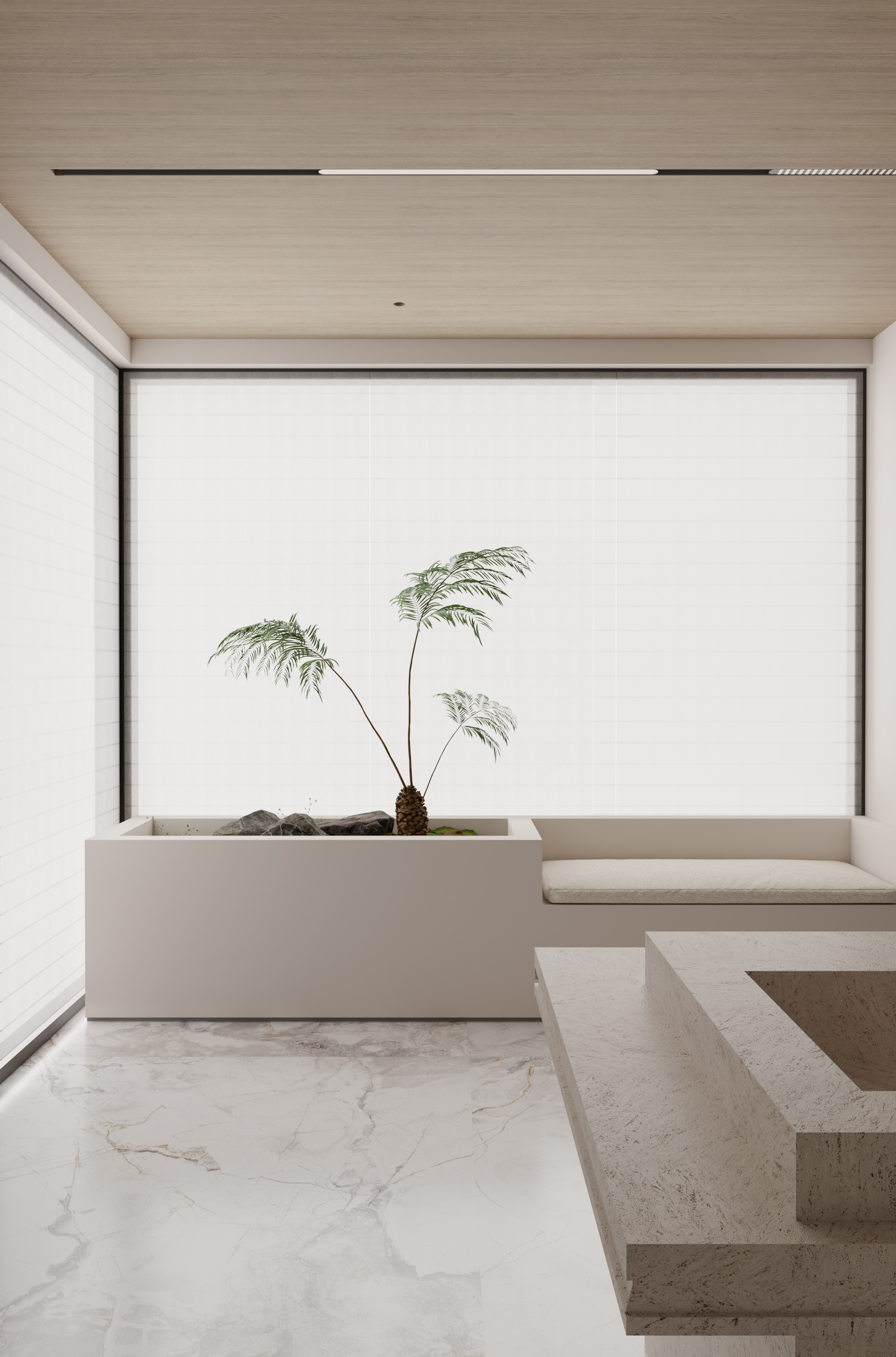 现代奶油风大平层-10