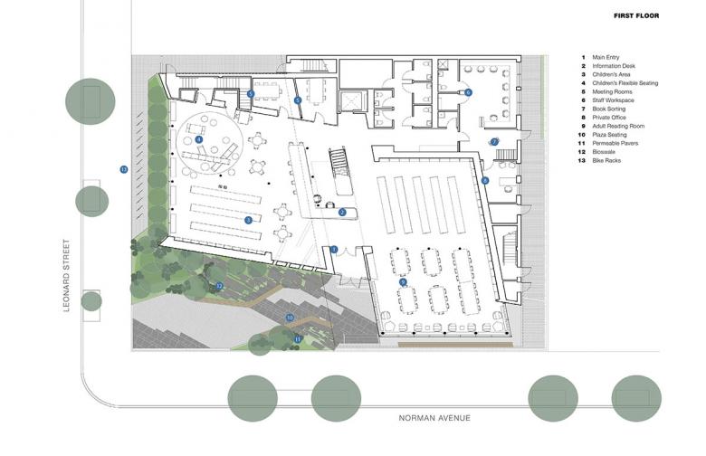 Marble Fairbanks丨Greenpoint Library and Environmental Education Center丨美國-27