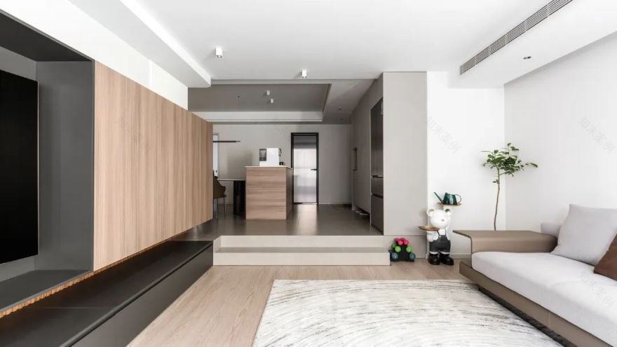 158㎡全承重墙老三居的现代简约设计丨研筑国际室内设计事务所-8