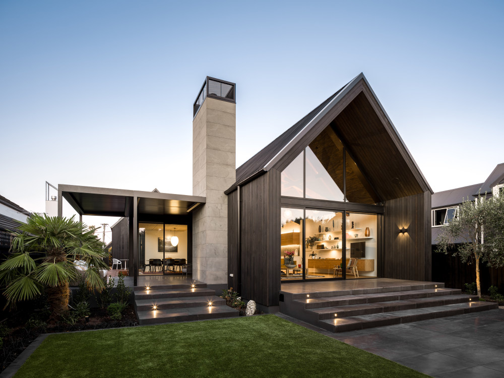 新西兰双水剪影屋 | 现代简约与自然的完美结合-27