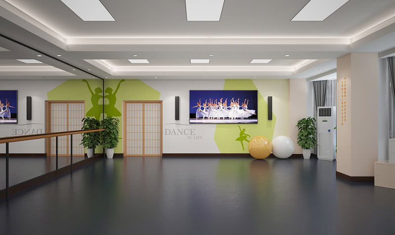 舞蹈教室 舞蹈房设计案例效果图-2