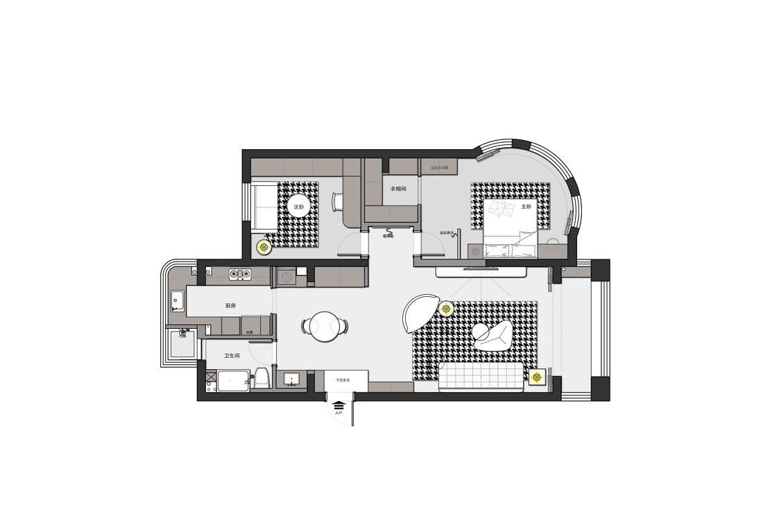 102㎡老屋爆改明亮通透空间-2