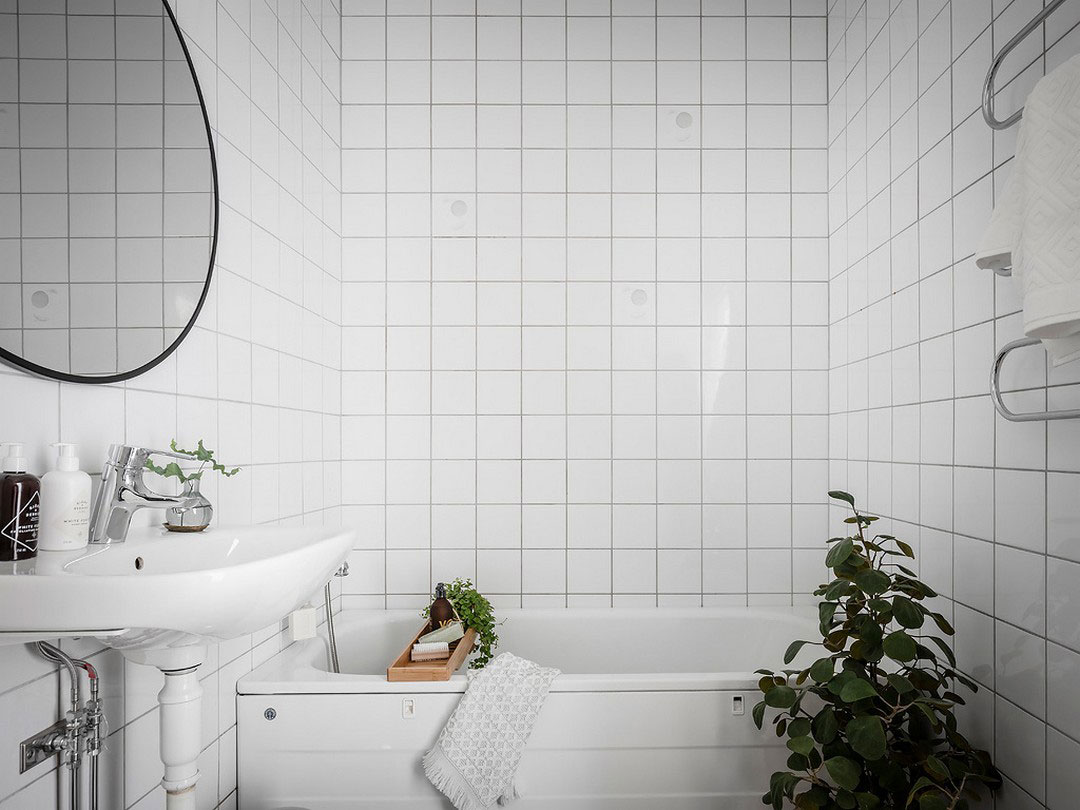 瑞典灰色调公寓，厨房卧室分区设计-43