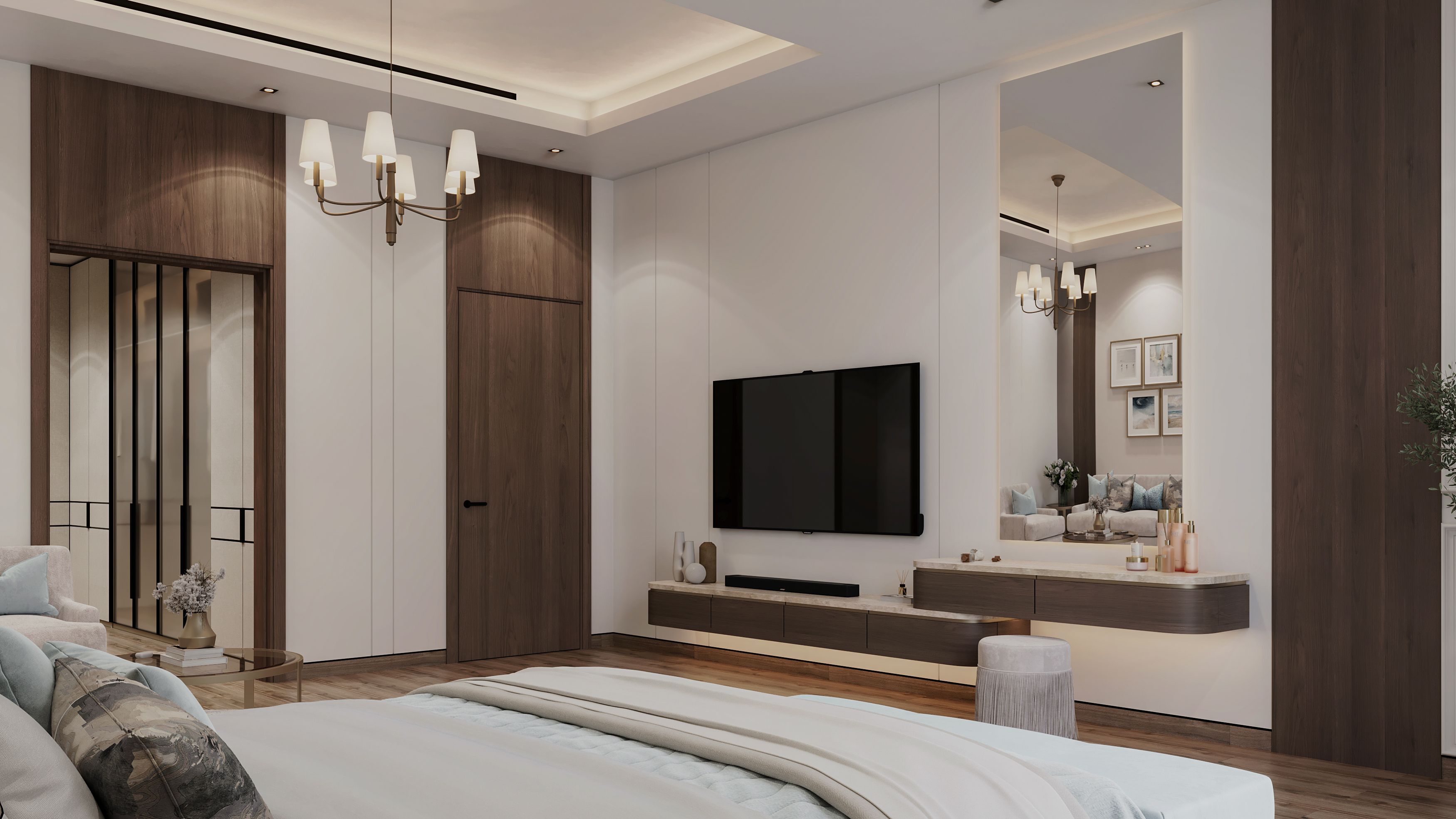 奢华新古典主义主卧丨阿联酋阿布扎比丨Archpix Engineering Consultants-7