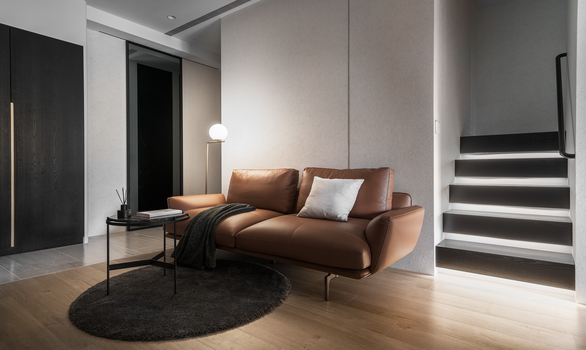 台北士林区黑与白小户型设计丨中国台北-14