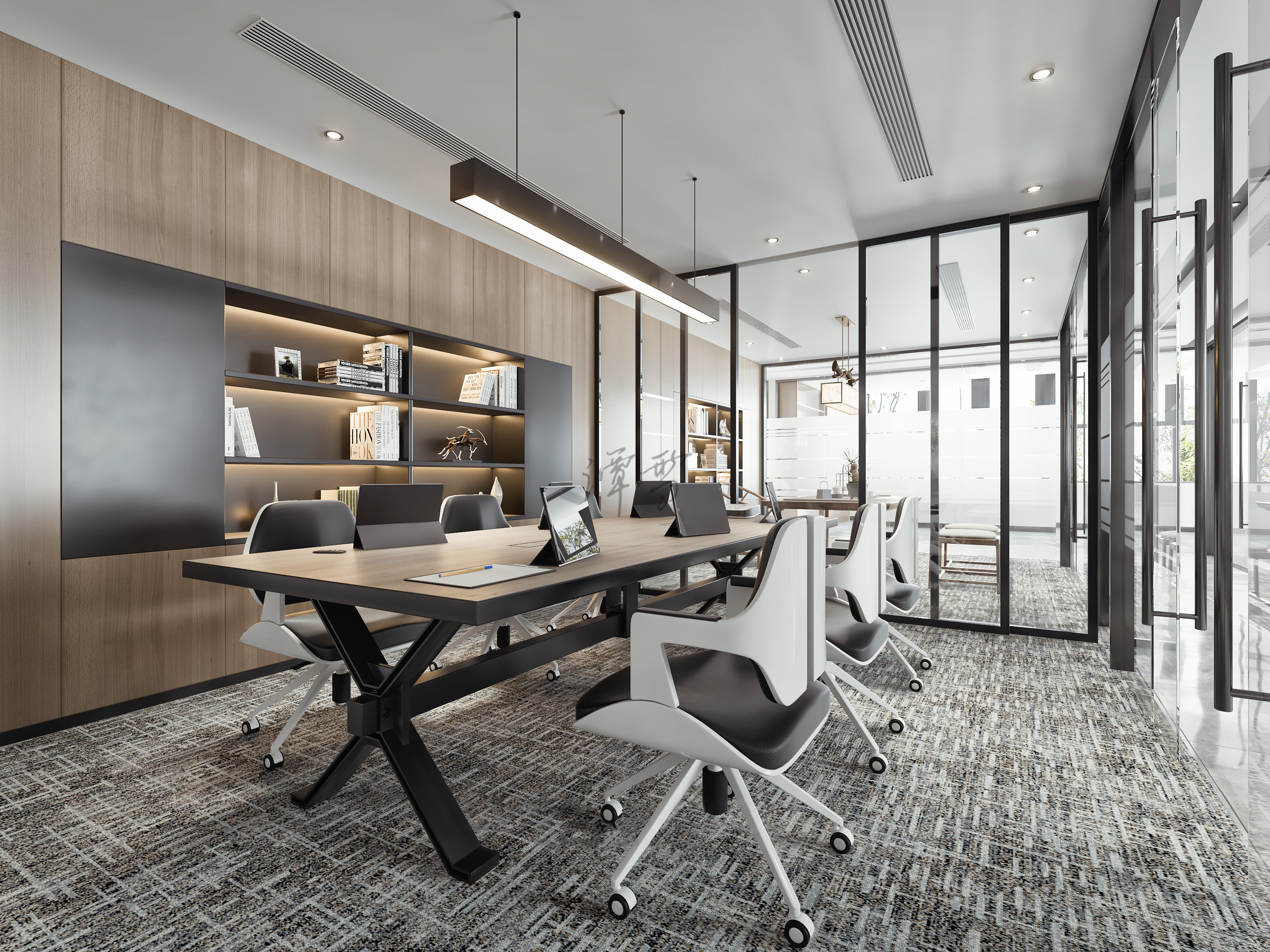 现代办公空间效果图表现-5