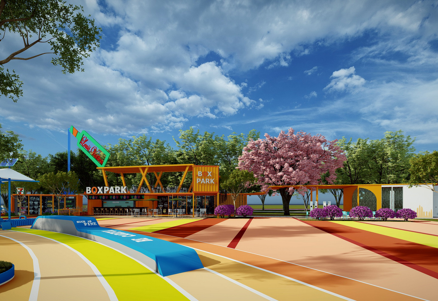 体育运动公园景观SU模型-3