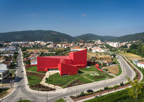 Casa das Artes art and culture centre with bright red walls-38