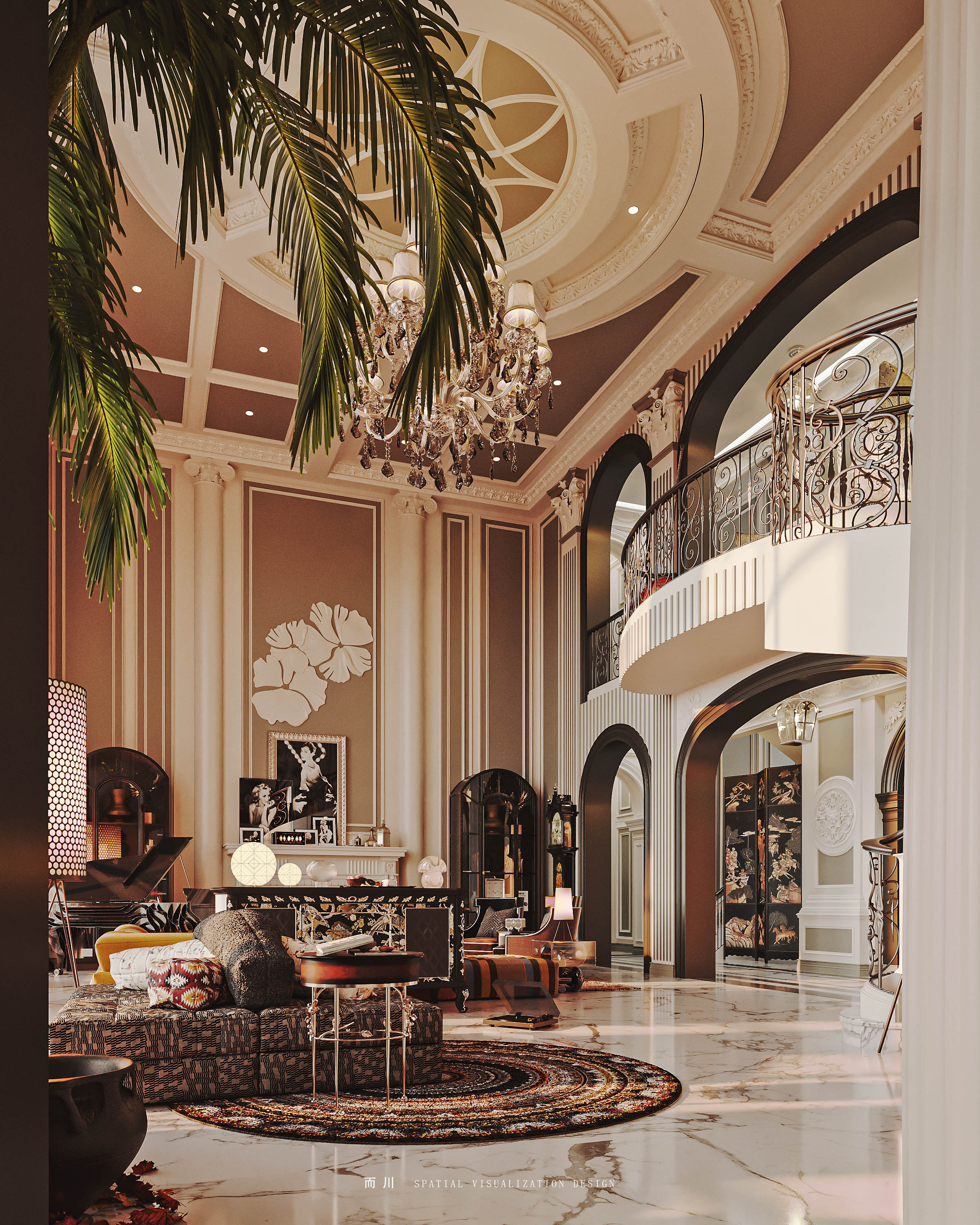 美式别墅丨而川空间可视化工作室-5