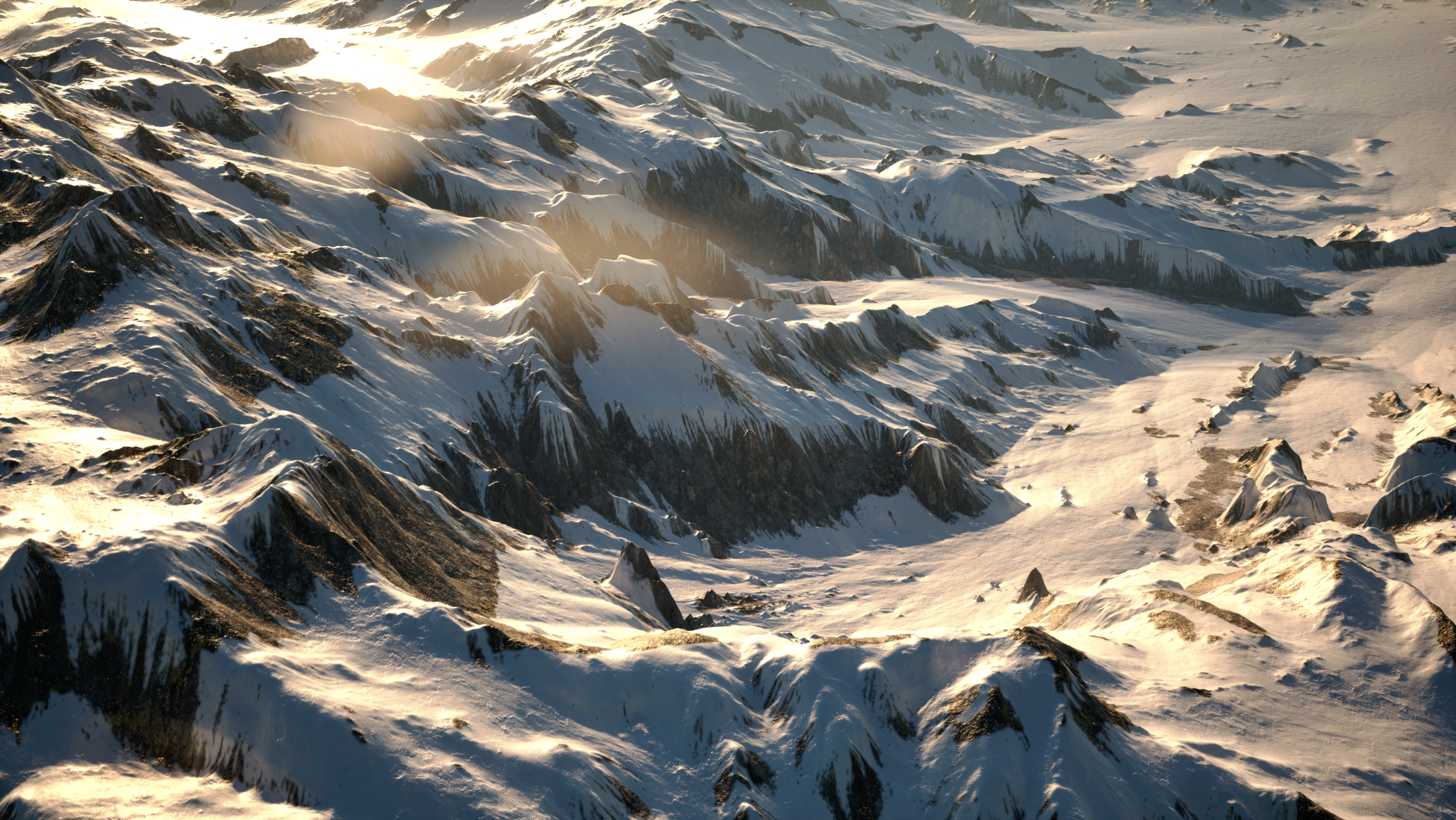 Snow Mountain Created in Gaea & Unreal Engine 5-5