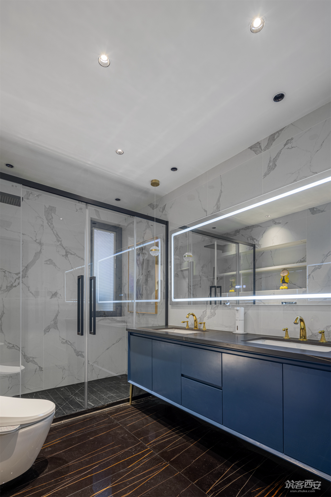 铜川荣耀壹品 · 撞色美式大平层设计丨中国铜川丨力创设计工作室-37