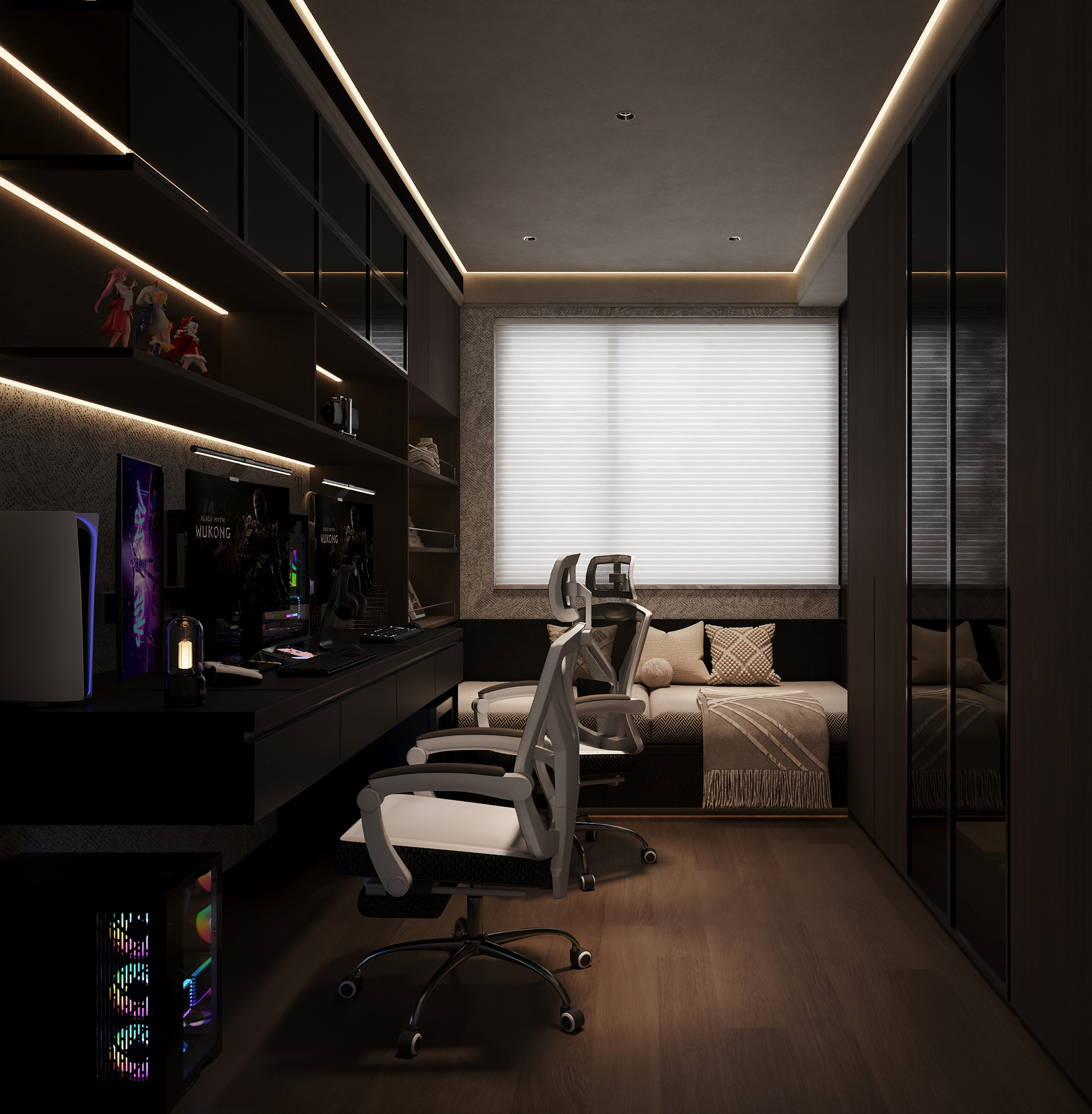 黑河市  豪庭名苑168㎡  意式轻奢效果表现-27