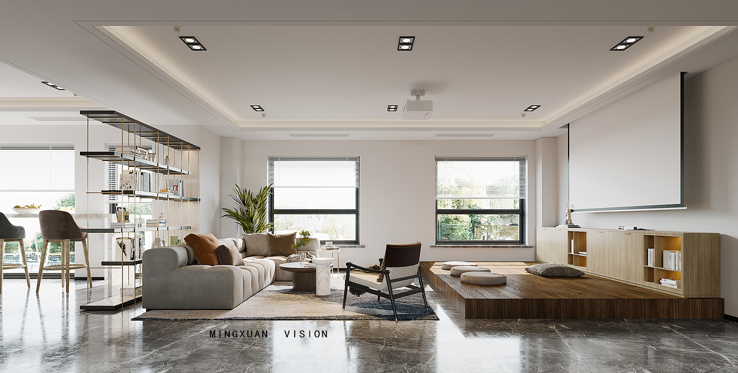 现代简约办公室设计案例丨铭渲表现-8