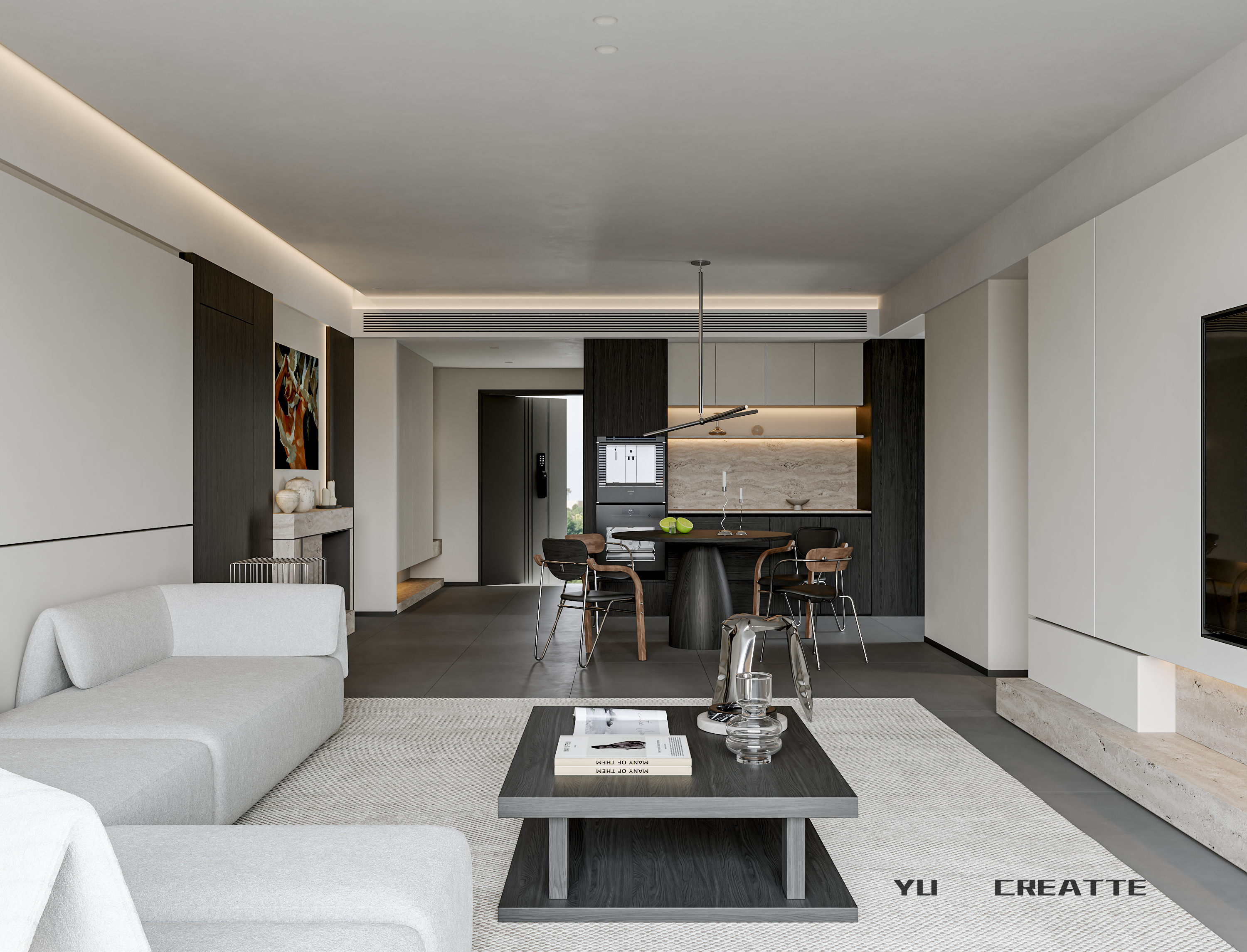 现代意式客餐厅主人房丨近期表现-1