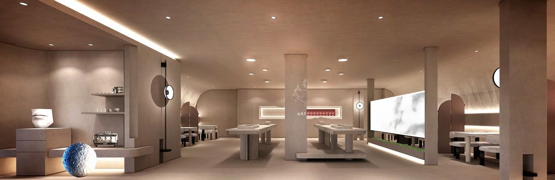 极简轻奢未来观珠宝展厅设计-0