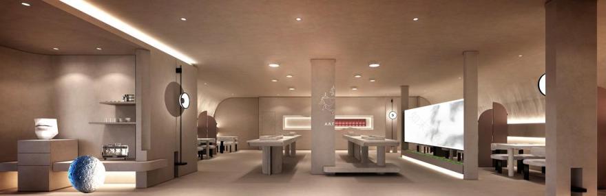 极简轻奢未来观珠宝展厅设计-0