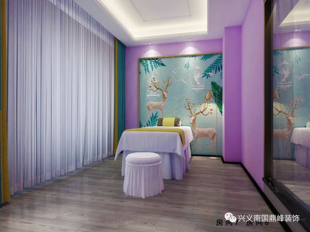 南国鼎峰装饰打造高端大气肤造型会所，现代简约风格瞩目-25