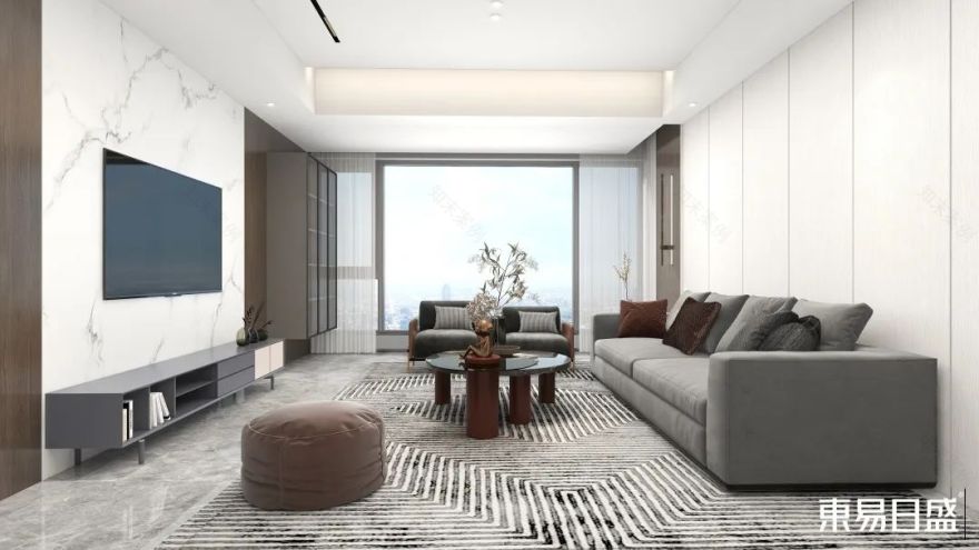 【案例】146㎡现代极简风格:谁说极简=冰冷?这样做平衡得刚刚好!-10