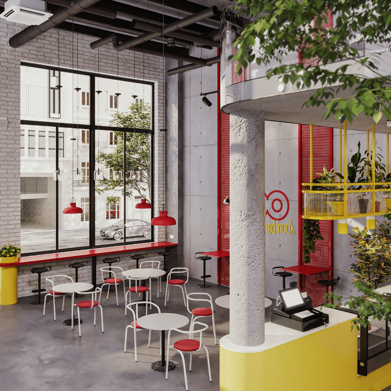 工业风快餐店设计-1