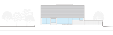 Curving roofline enhances acoustics inside house by NKS Architects-36