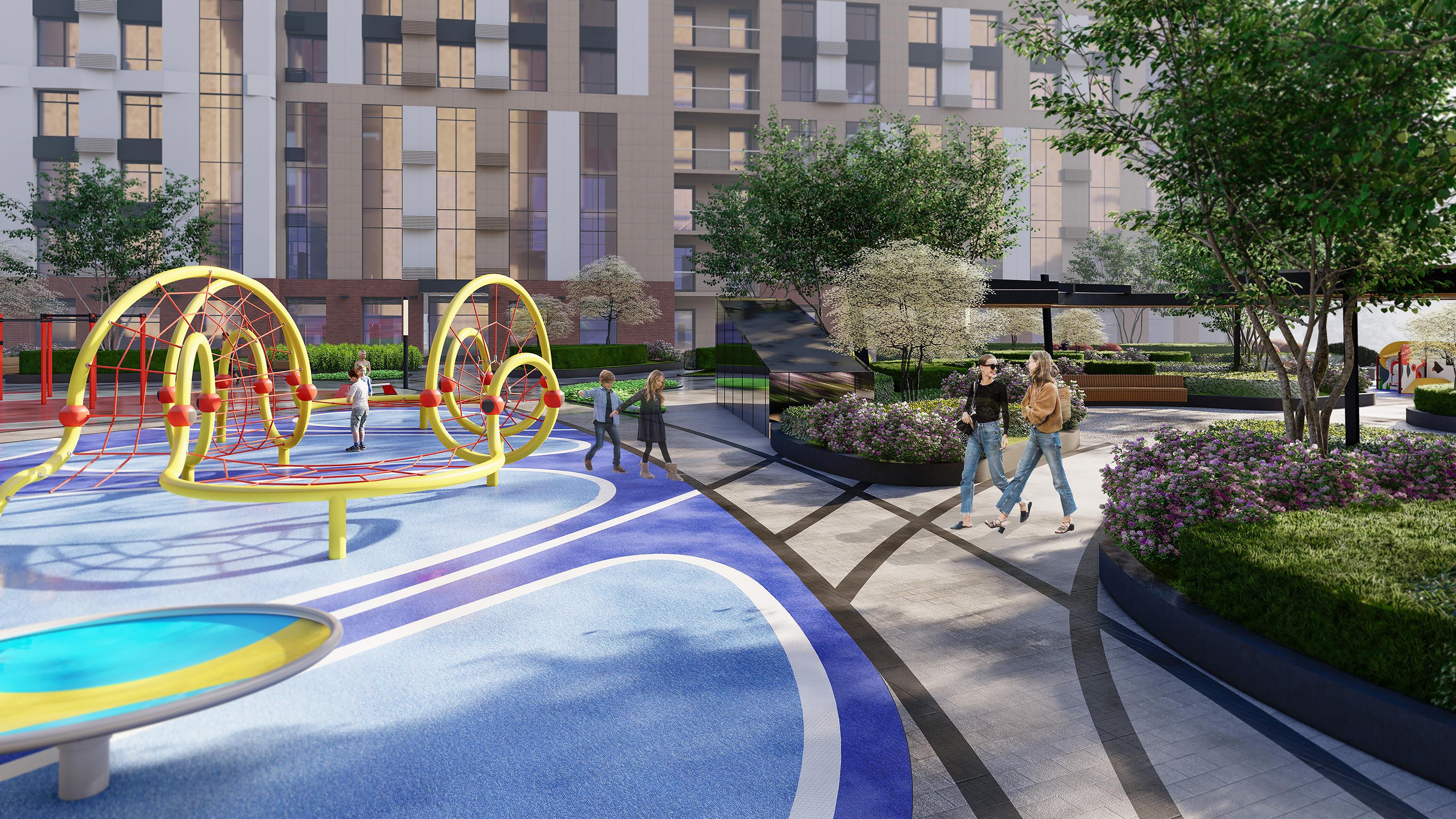 YARD AREA. 'NEW AVTOGRAF'. KYIV. UKRAINE. 2021-9