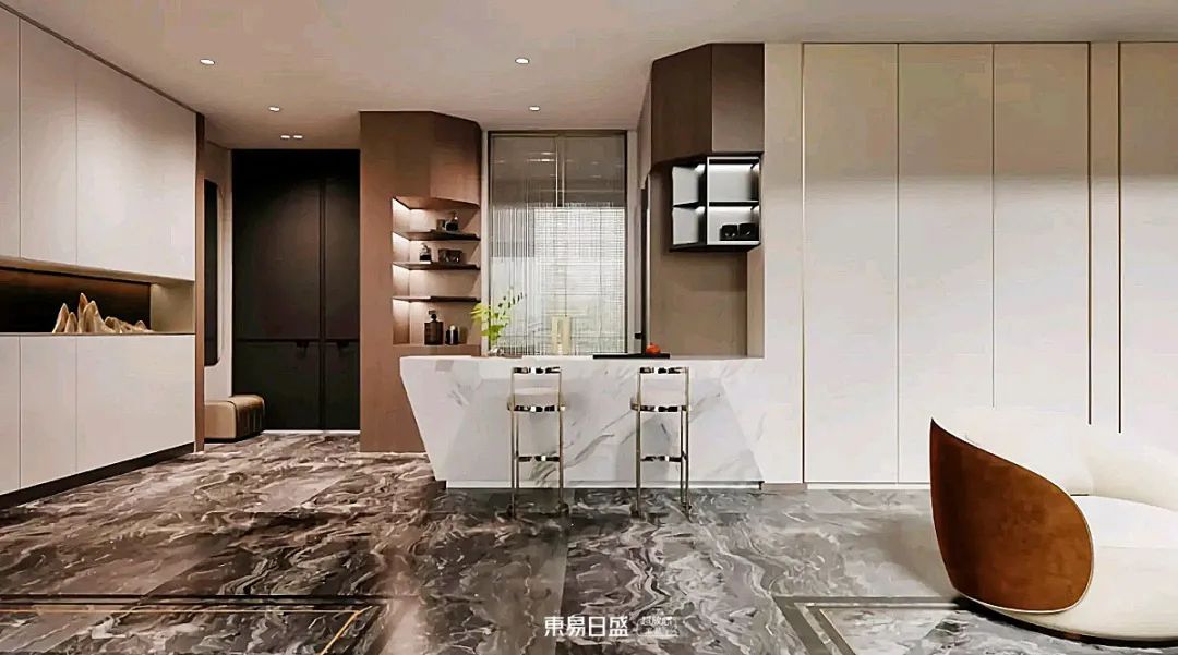 卡地亚蔚蓝阁 | 182㎡现代轻奢风格：又见卡地亚，不浪费这顶奢的生活地带-17