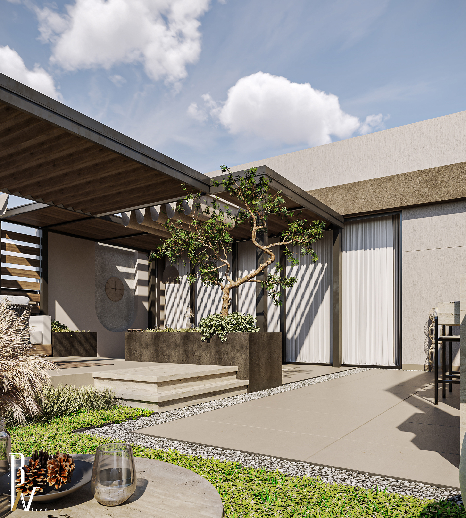 屋顶设计丨Black N White-2