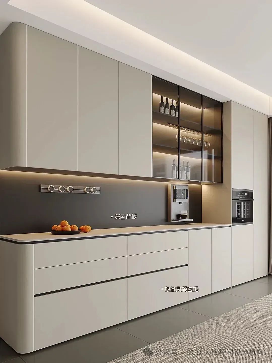 餐边柜这样设计,好看又实用,高级感满满-10