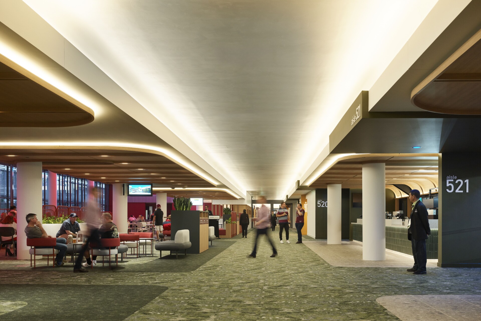 Queensland’s Suncorp Stadium hospitality spaces get a vibrant - and sustainable - update. | IndesignLive-7