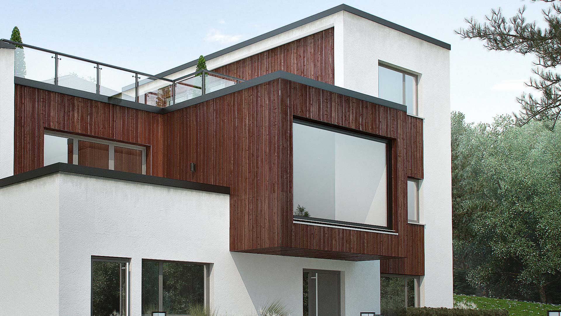 挪威森林中的现代住宅-9