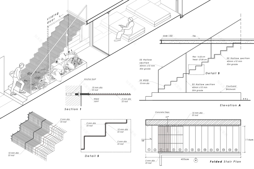 印度 Kottayam 的“浮动色彩”住宅丨Mindspark Architects-42